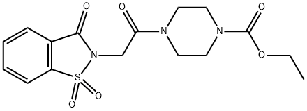 445265-08-7 ethyl 4-(2-(1,1-dioxido-3-oxobenzo[d]isothiazol-2(3H)-yl)acetyl)piperazine-1-carboxylate