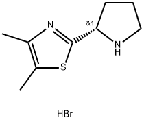 (S)-4,5-dimethyl-2-(pyrrolidin-2-yl)thiazolehydrobromide Structure