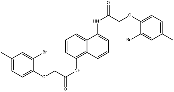 N,N'-1,5-naphthalenediylbis[2-(2-bromo-4-methylphenoxy)acetamide] Structure