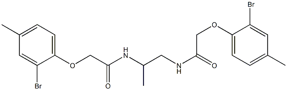 N,N'-1,2-propanediylbis[2-(2-bromo-4-methylphenoxy)acetamide] 结构式