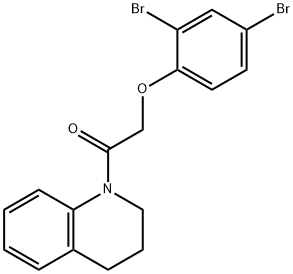 1-[(2,4-dibromophenoxy)acetyl]-1,2,3,4-tetrahydroquinoline Struktur