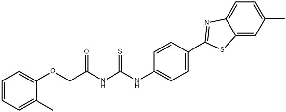445411-48-3 N-({[4-(6-methyl-1,3-benzothiazol-2-yl)phenyl]amino}carbonothioyl)-2-(2-methylphenoxy)acetamide