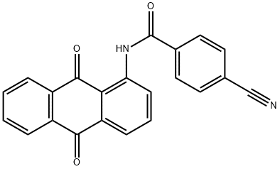 4-cyano-N-(9,10-dioxo-9,10-dihydroanthracen-1-yl)benzamide 结构式