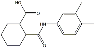 2-(((3,4-dimethylphenyl)amino)carbonyl)cyclohexanecarboxylic acid Struktur