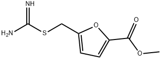 5-Carbamimidoylsulfanylmethyl-furan-2-carboxylic acid methyl ester Struktur