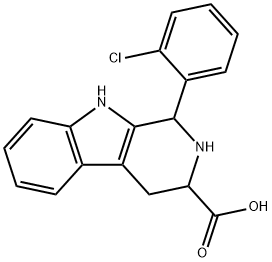 1-(2-Chloro-phenyl)-2,3,4,9-tetrahydro-1H-beta-carboline-3-carboxylic acid 结构式