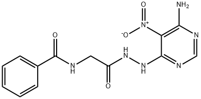 N-(2-(2-(6-amino-5-nitropyrimidin-4-yl)hydrazinyl)-2-oxoethyl)benzamide Structure