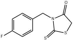 3-(4-氟苄基)-2-THIOXO-1,3-噻唑烷酮-4-一, 453-69-0, 结构式