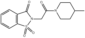 2-(2-(4-methylpiperidin-1-yl)-2-oxoethyl)benzo[d]isothiazol-3(2H)-one 1,1-dioxide,454191-55-0,结构式