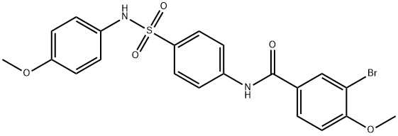 3-bromo-4-methoxy-N-(4-{[(4-methoxyphenyl)amino]sulfonyl}phenyl)benzamide Struktur