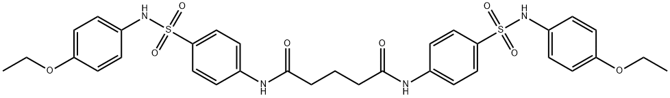 N,N'-bis(4-{[(4-ethoxyphenyl)amino]sulfonyl}phenyl)pentanediamide 化学構造式