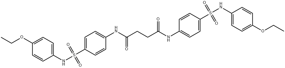 N,N'-bis(4-{[(4-ethoxyphenyl)amino]sulfonyl}phenyl)succinamide Structure