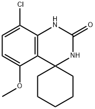 8'-chloro-5'-methoxy-1'H-spiro[cyclohexane-1,4'-quinazolin]-2'(3'H)-one Struktur