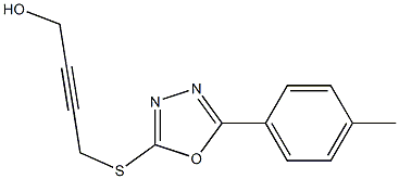 4-[[5-(4-methylphenyl)-1,3,4-oxadiazol-2-yl]sulfanyl]but-2-yn-1-ol Structure