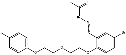 N'-[(E)-(5-bromo-2-{2-[2-(4-methylphenoxy)ethoxy]ethoxy}phenyl)methylidene]acetohydrazide Structure