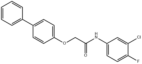 N-(3-chloro-4-fluorophenyl)-2-(4-phenylphenoxy)acetamide Struktur
