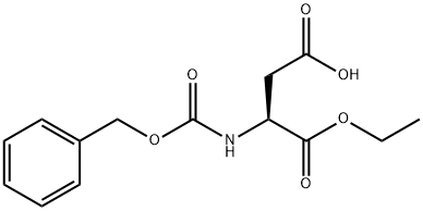 L-Aspartic acid, N-[(phenylmethoxy)carbonyl]-, 1-ethyl ester Struktur
