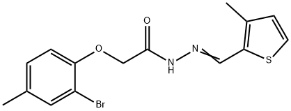 468074-16-0 2-(2-bromo-4-methylphenoxy)-N'-[(3-methyl-2-thienyl)methylene]acetohydrazide