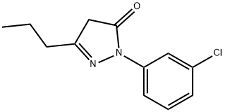 1-(3-chlorophenyl)-3-propyl-1H-pyrazol-5(4H)-one Structure