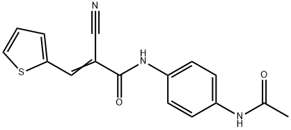 (E)-N-(4-acetamidophenyl)-2-cyano-3-(thiophen-2-yl)acrylamide|