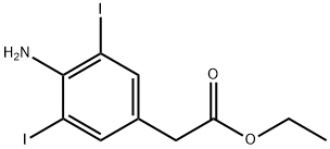 (4-Amino-3,5-diiodo-phenyl)-acetic acid ethyl ester,471248-26-7,结构式