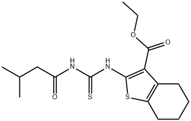 473828-17-0 ethyl 2-({[(3-methylbutanoyl)amino]carbonothioyl}amino)-4,5,6,7-tetrahydro-1-benzothiophene-3-carboxylate