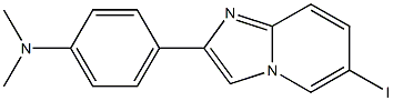 Benzenamine, 4-(6-iodoimidazo[1,2-a]pyridin-2-yl)-N,N-dimethyl- Struktur