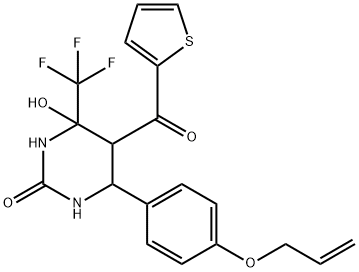 6-(4-(allyloxy)phenyl)-4-hydroxy-5-(thiophene-2-carbonyl)-4-(trifluoromethyl)tetrahydropyrimidin-2(1H)-one|