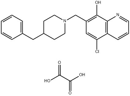 7-((4-benzylpiperidin-1-yl)methyl)-5-chloroquinolin-8-ol oxalate 化学構造式