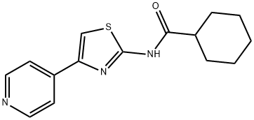 N-(4-(pyridin-4-yl)thiazol-2-yl)cyclohexanecarboxamide,476631-57-9,结构式