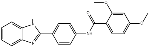 N-(4-(1H-benzo[d]imidazol-2-yl)phenyl)-2,4-dimethoxybenzamide Struktur