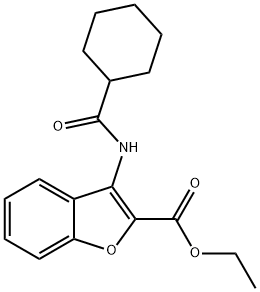 ethyl 3-(cyclohexanecarboxamido)benzofuran-2-carboxylate Structure