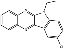 9-chloro-6-ethyl-6H-indolo[2,3-b]quinoxaline Structure