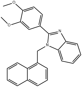 2-(3,4-dimethoxyphenyl)-1-(naphthalen-1-ylmethyl)-1H-benzo[d]imidazole|