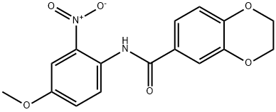 N-(4-methoxy-2-nitrophenyl)-2,3-dihydrobenzo[b][1,4]dioxine-6-carboxamide|