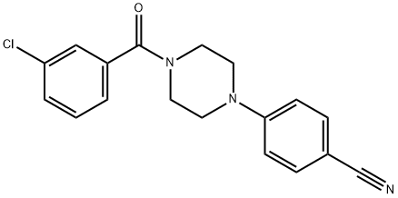 4-(4-(3-chlorobenzoyl)piperazin-1-yl)benzonitrile 结构式