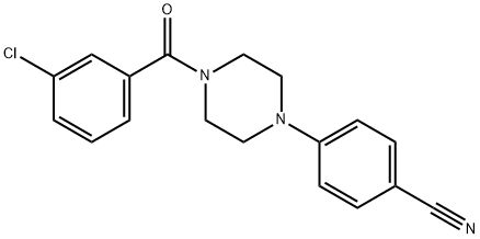 4-(4-(3-chlorobenzoyl)piperazin-1-yl)benzonitrile|