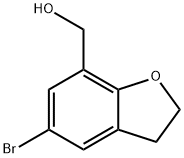 (5-bromo-2,3-dihydro-1-benzofuran-7-yl)methanol 化学構造式