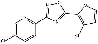3-(5-CHLOROPYRIDIN-2-YL)-5-(3-CHLOROTHIOPHEN-2-YL)-1,2,4-OXADIAZOLE 化学構造式