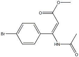 methyl 3-acetamido-3-(4-bromophenyl)prop-2-enoate 化学構造式