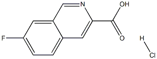 7-氟异喹啉-3-羧酸盐酸盐 结构式