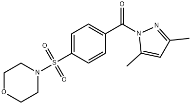 (3,5-dimethyl-1H-pyrazol-1-yl)(4-(morpholinosulfonyl)phenyl)methanone,484049-12-9,结构式
