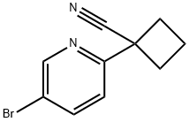 1-(5-溴吡啶-2-基)环丁腈, 485828-81-7, 结构式