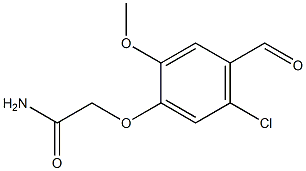 2-(5-氯-4-甲酰基-2-甲氧基苯氧基)乙酰胺 结构式