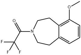 2,2,2-trifluoro-1-(6-methoxy-1,2,4,5-tetrahydro-3H-benzo[d]azepin-3-yl)ethan-1-one Struktur