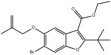 ethyl 6-bromo-2-(tert-butyl)-5-((2-methylallyl)oxy)benzofuran-3-carboxylate Struktur