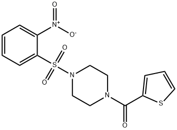 [4-(2-nitrophenyl)sulfonylpiperazin-1-yl]-thiophen-2-ylmethanone Structure