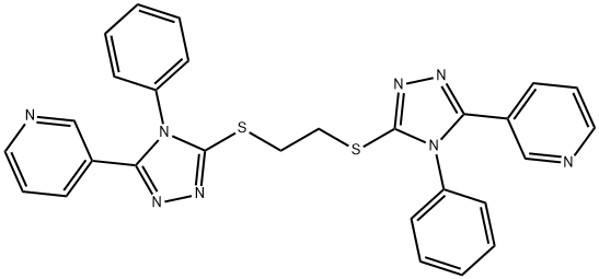 1,2-bis((4-phenyl-5-(pyridin-3-yl)-4H-1,2,4-triazol-3-yl)thio)ethane,489413-24-3,结构式