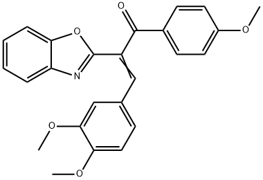 (Z)-2-(benzo[d]oxazol-2-yl)-3-(3,4-dimethoxyphenyl)-1-(4-methoxyphenyl)prop-2-en-1-one,494200-87-2,结构式