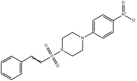 (E)-1-(4-nitrophenyl)-4-(styrylsulfonyl)piperazine 结构式